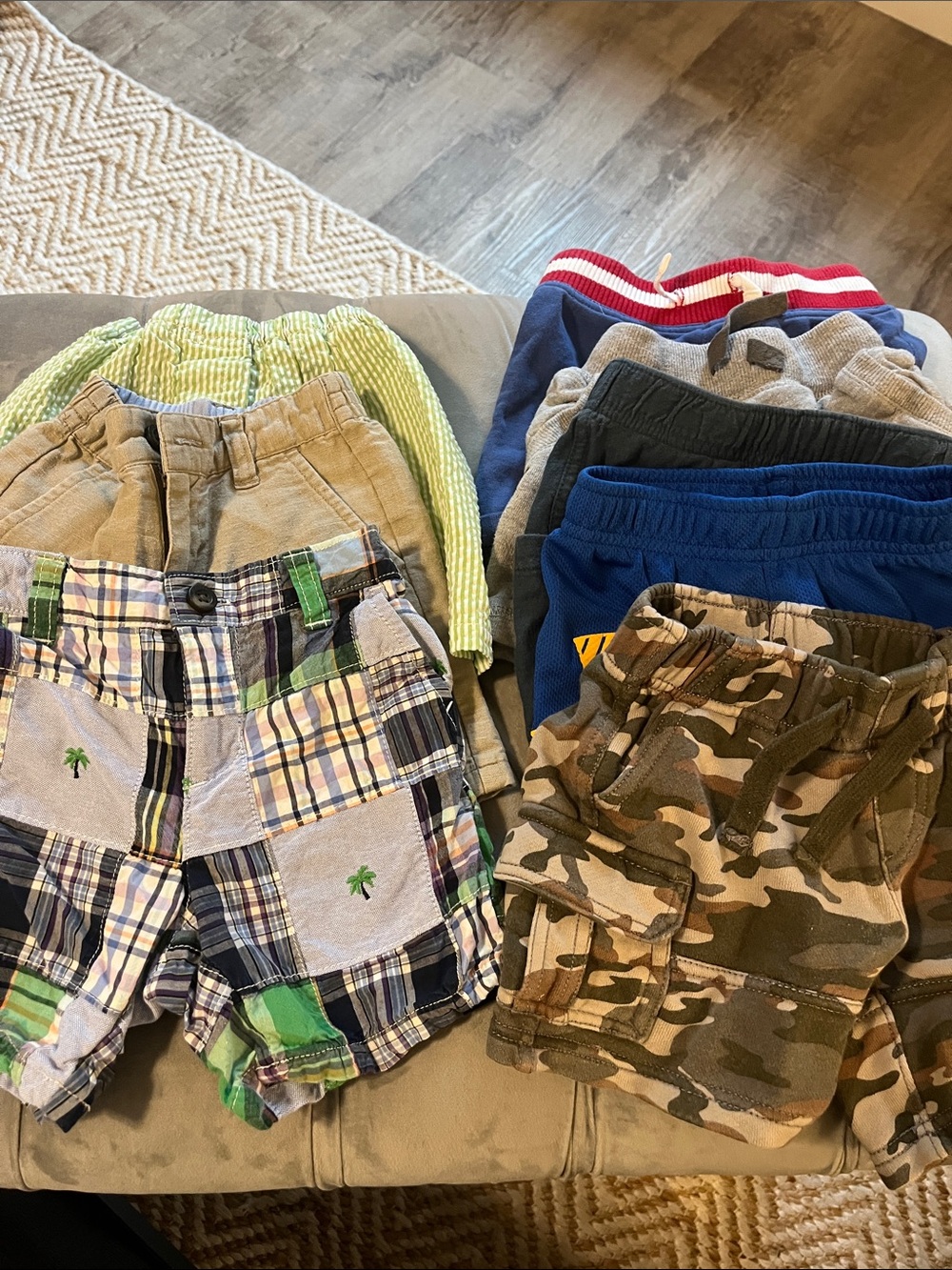 Boys lot of 8 pairs of shorts 12-18 months